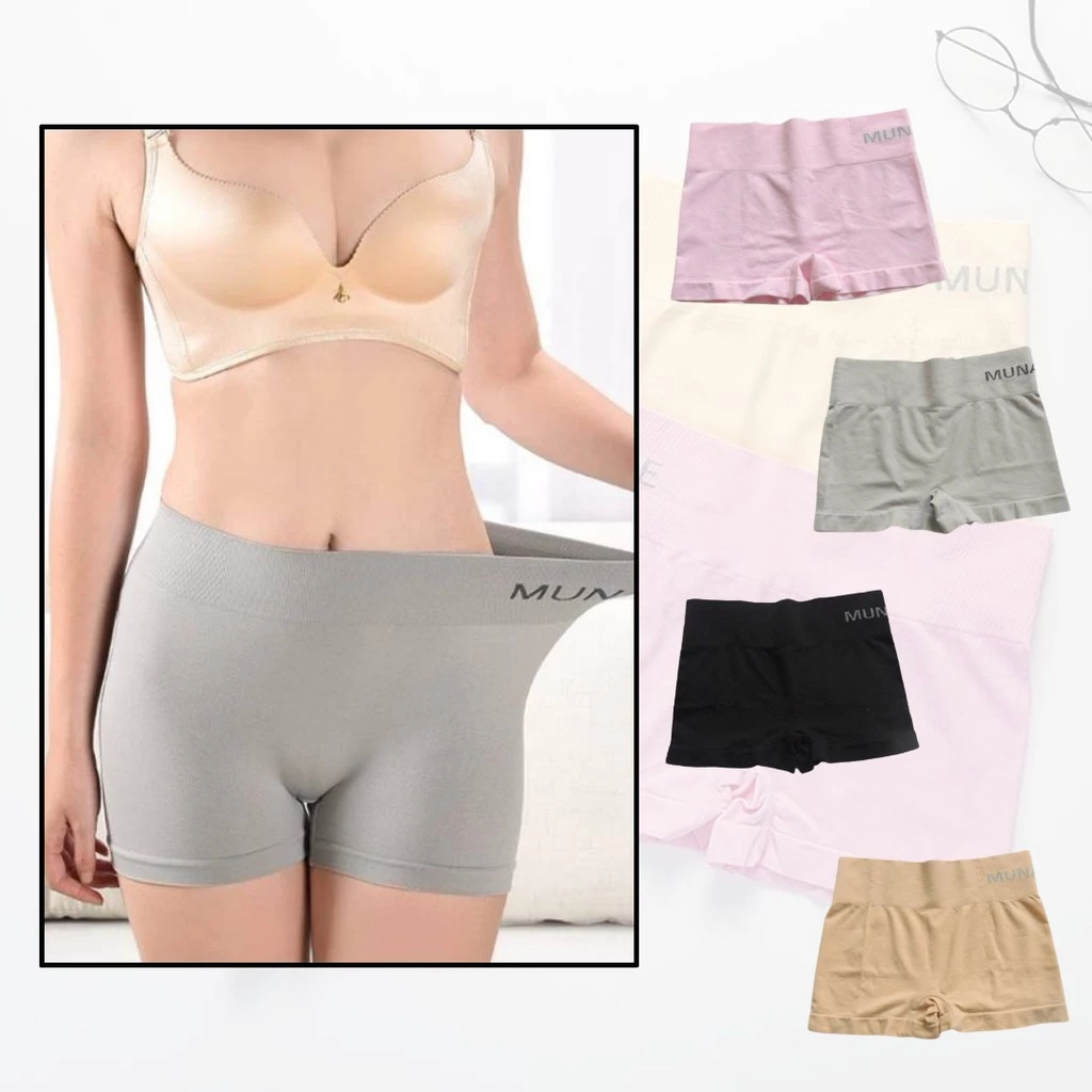 AP 6207 กางเกงชั้นในสตรี boxer สเตย์ ใส่สบาย ระบายอากาศ ผ้ายืดหยุ่น ฟรีไซส์ 26-38 นิ้ว ชนิดขาสั้น