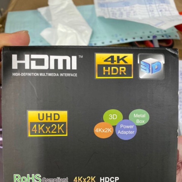 ลดราคา HDMI Matrix 4X2 Switch Splitter HIFI Matrix 3 in 2 out with Remote Control Audio Supports HDMI V1.4/3D/4Kx2K #สินค้าเพิ่มเติม สายต่อจอ Monitor แปรงไฟฟ้า สายpower ac สาย HDMI