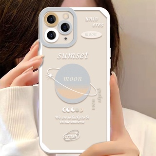 เคสโทรศัพท์มือถือ TPU สีใส ลายดาวเสาร์ สำหรับ Compatible for iPhone 11 14 12 13 Pro Max X Xr Xs Max 7 Plus 8 Plus SE 2 3