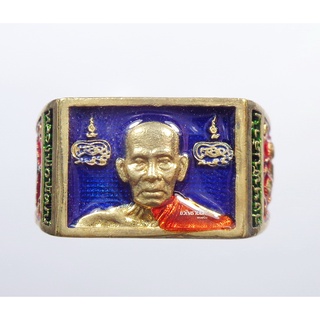 พระแท้ ทั้งร้าน แหวน 100 ปี สิงห์พันล้าน หลวงพ่อพัฒน์ วัดห้วยด้วน ลงยา (AB629)