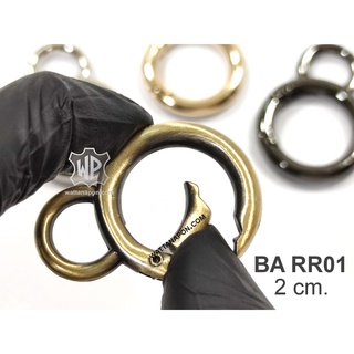 BA RR01 ตะขอกลม ห่วงสปริง ขนาด 2ซม. 1 ชิ้น Gate Spring O-Ring 1 piece