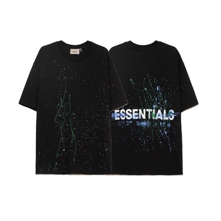 เสื้อยืดคอกลม แขนสั้น พิมพ์ลายกราฟฟิติ High Street Wear Essentials Copy Line ทรงหลวม สําหรับผู้ชาย และผู้หญิงS-5XL