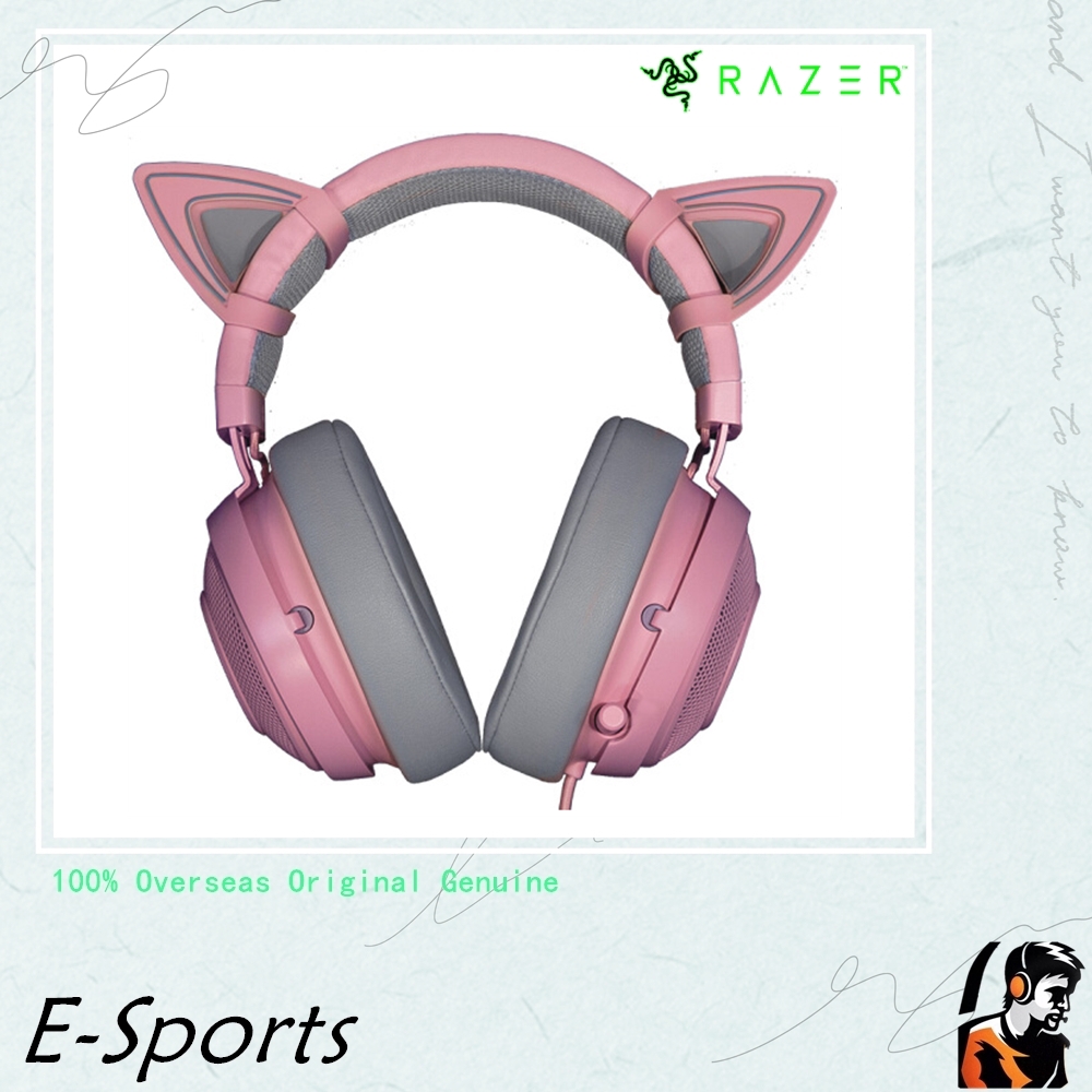 Razer Kraken PRO V2 Competitive Gaming Headset(Pink With CatEar).ชุดหู