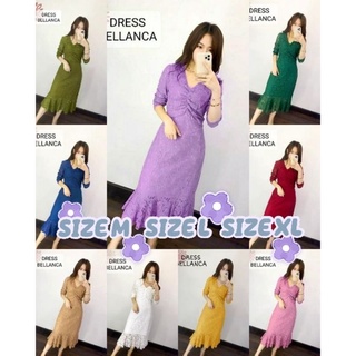 ชุดเดรส ผ้าเดรส ลาย ANGGUB DRESS BELLANCA TT Feminine DRESS ELEGANT DRESS Christmas DRESS เดรสปาร์ตี้