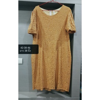 เดรสลูกไม้ ทรงเข้ารูป ป้่ายติด 2xl เเพทเทิน 3xl