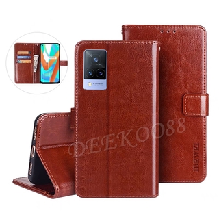 เคสโทรศัพท์ VIVO V21 5G Case Flip Wallet PU Leather Men Style Back Cover  เคส วีโว่ วี21 VivoV21