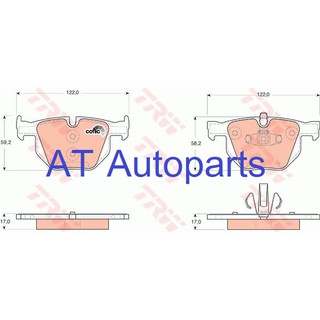 ผ้าเบรคหลัง BMW S3 E90 325I 2.0D 2.5L 3.0L 2005-2011 GDB1560