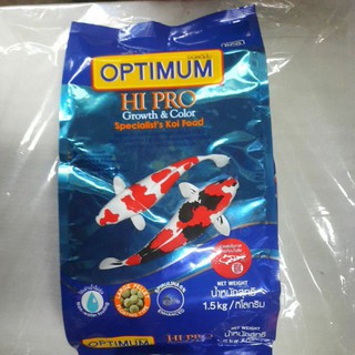 อาหารปลาคราฟ  OPTIMUM HI PRO สูตรเร่งสีเร่งโต เม็ดใหญ่