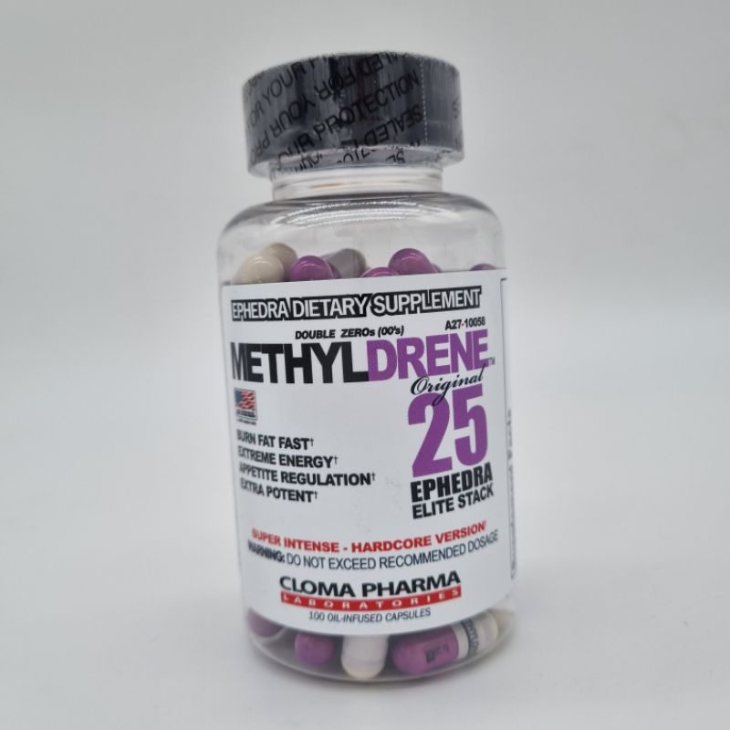 ส่งฟรี เบิร์นไขมัน Cloma Pharma Methyldrene 25 Elite ม่วง (100แคปซูล)