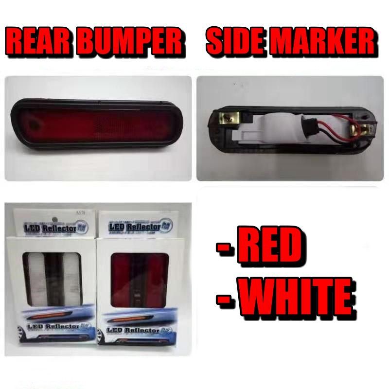 โคมไฟเครื่องหมายด้านข้างสีแดงและเผือกสีขาว wira,waja,saga,iswara,ek,eg,persona,vios,city,honda,proton,perodua,nissan
