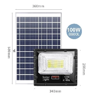 ไฟสปอตไลท์โซล่าเซลล์ รุ่นใหม่ JD88-L SERIES แสงขาว กันน้ำ IP67 มี 6 ขนาด 25W 40W 60W 100W 200W 300W