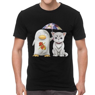 เสื้อยืดแฟชั่นผู้ชายแขนสั้นผ้าฝ้ายพิมพ์ลาย Anime Gintama Sadaharu