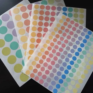 สติ๊กเกอร์พาสเทล Sticker Pastel (วงกลม) คละขนาดได้ ไม่มีขั้นต่ำ