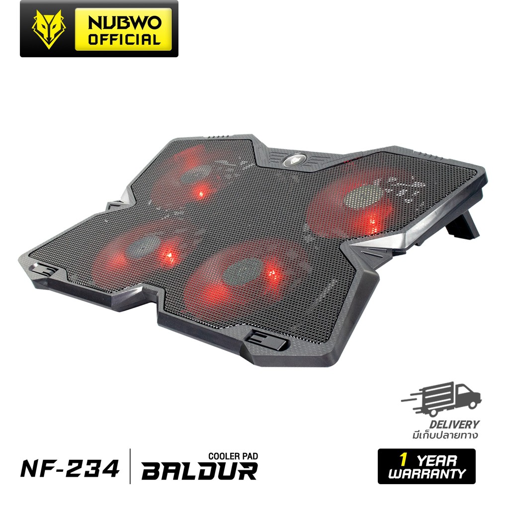 [สินค้ารับประกัน 1 ปี] Nubwo COOLER PAD พัดลมระบายอากาศ Nubwo BALDUR NF234 สำหรับ Notebook ขนาด 10-1