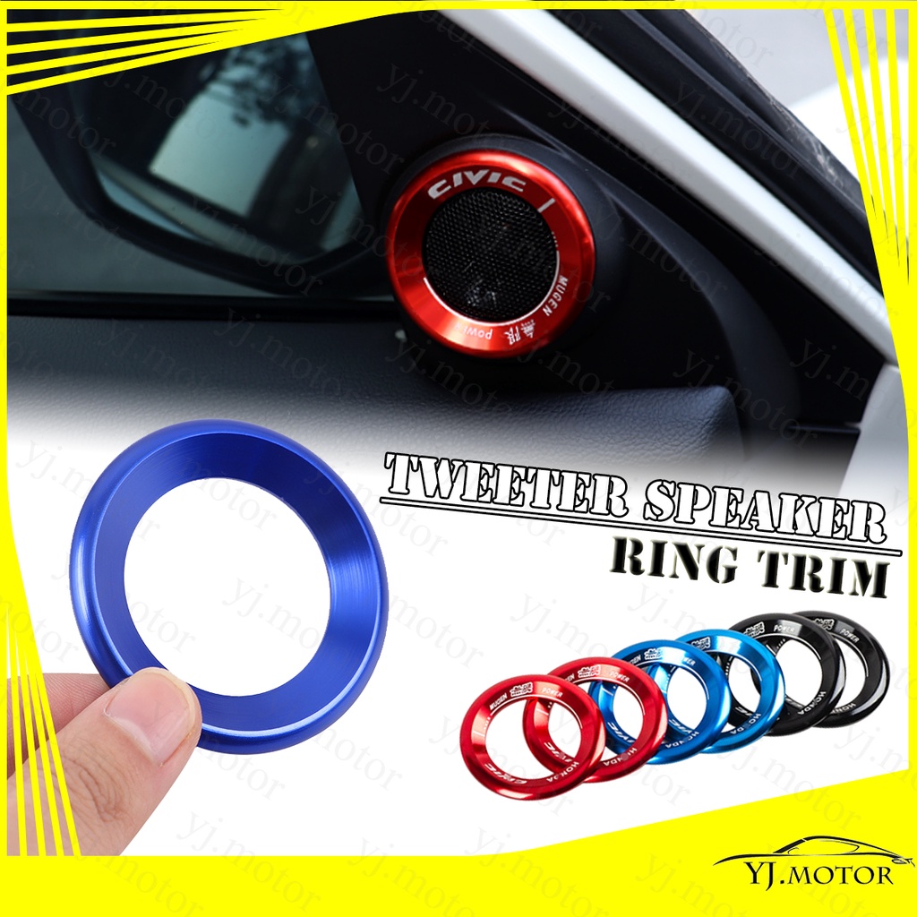 ฝาครอบลําโพง โลหะผสมอลูมิเนียม สําหรับ Honda Civic FC FK Tweeter 2016-2021