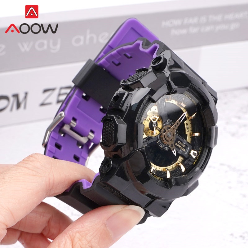 สายนาฬิกาข้อมือเรซิ่น TPU เนื้อแมตต์ กันน้ํา แบบเปลี่ยน สําหรับ Casio G-SHOCK GA-100 110 GD-120 GLS-100