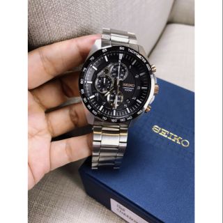 SEIKO Tachymeter Chronograph Blacl Dial Stainless Steel Men’s Watch 

ขนาด &gt;&gt; 45 mm.