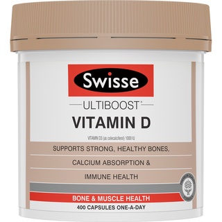 ช่วยบำรุงสุขภาพของกระดูกและฟัน Swisse Ultiboost Vitamin D 400 capsules/250 capsules