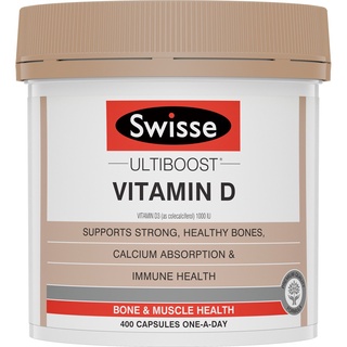 ช่วยบำรุงสุขภาพของกระดูกและฟัน Swisse Ultiboost Vitamin D 400 capsules/250 capsules