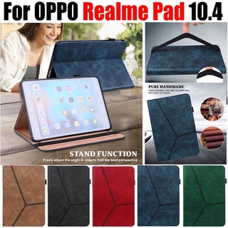 เคสแท็บเล็ตหนัง Pu แบบตั้งได้สําหรับ Realme Pad 10.4 นิ้ว