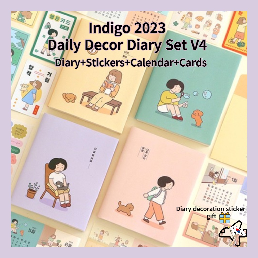 Indigo 2023 Ilsang Daily Decor Diary SetIndigo Daggu 2023 Planner Diary ...