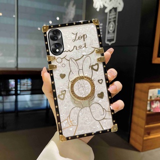 เคสโทรศัพท์มือถือ ทรงสี่เหลี่ยม ลายพื้นหลังน่ารัก พร้อมขาตั้ง สําหรับ honor 50 60 70 20 Pro 50SE 60SE