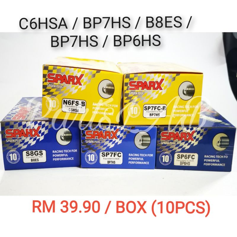 SPARX PLUG MOTOR C6HSA / BP7HS / B8ES / BP7HS / BP6HS 1BOX 10 ชิ้น