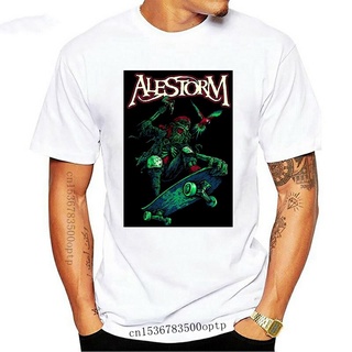 เสื้อยืดผ้าฝ้าย พิมพ์ลาย Alestorm Pirate Rock Metal 1 Official สําหรับผู้ชาย COeldj41OChbho82