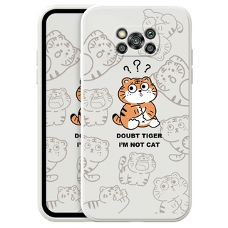 Cat เคสโทรศัพท์มือถือ กันกระแทก ลายการ์ตูนเด็กผู้หญิงน่ารัก สําหรับ Xiaomi Mi POCO X3 Pro 11 10t Pro NFC Pro F3 8 A2 Lite Pocophone 5G Phone Casing  Silicon Fashion Camera Lens Protector Full Cover simple Liquid silicone Cases