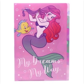 แฟ้มเอกสาร 5 ช่อง A4 ลาย Disney Little Mermaid