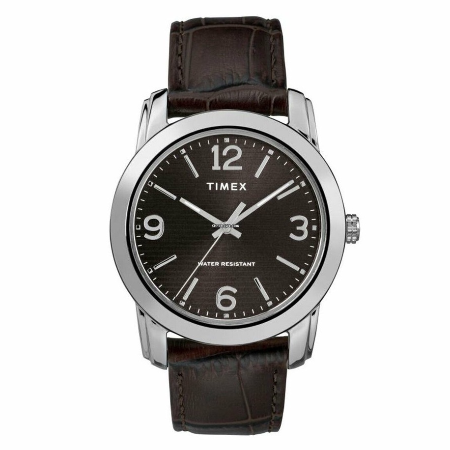 Timex TW2R86700 Classic นาฬิกาข้อมือผู้ชาย สีน้ำตาล