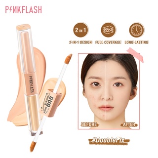 Pinkflash DoubleFix 2-in-1 คอนซีลเลอร์ ปกปิดรอยแผลเป็นจากสิว รอยคล้ําใต้ตา เนื้อแมตต์ น้ําหนักเบา 40 กรัม