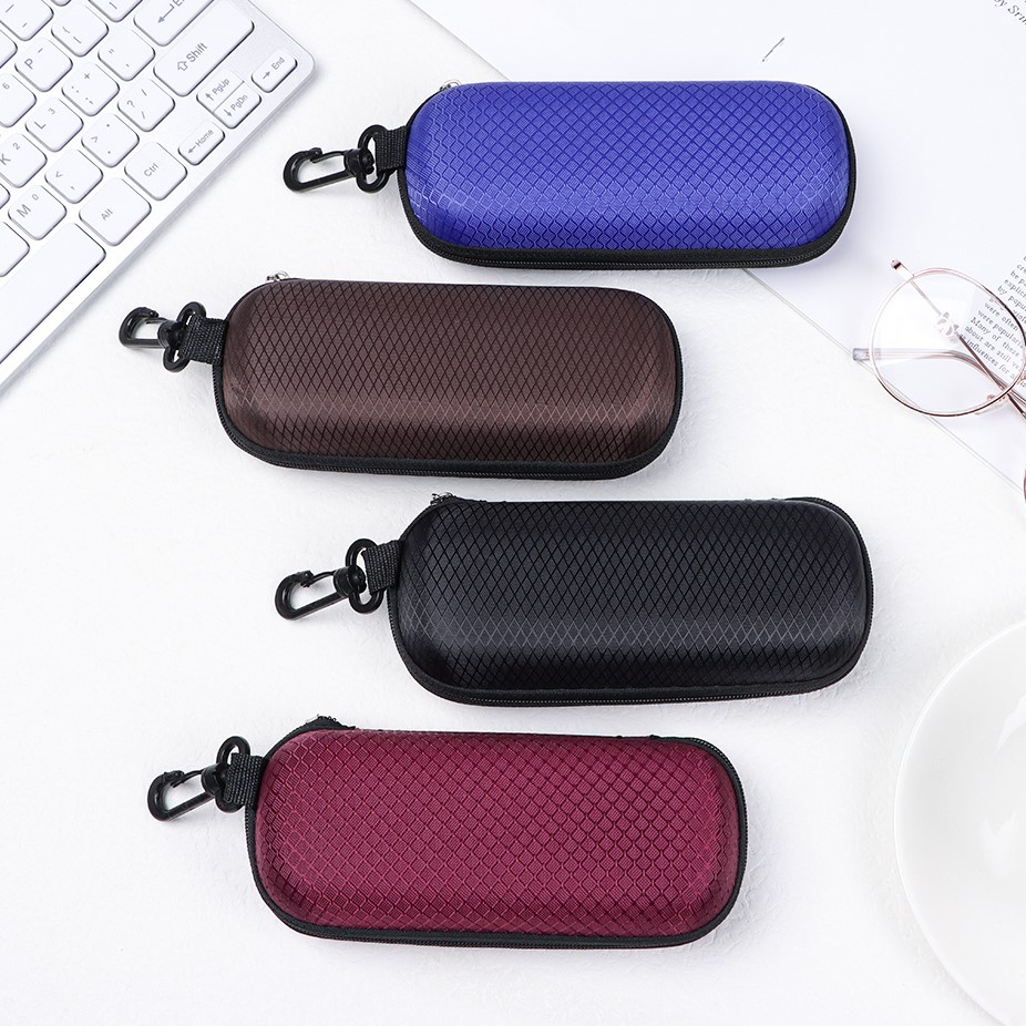 กรณีแว่นตา1c Ortable Eyewear Cases Sunglasses Hard Case For Women Men Eva Glasses Box With Hook