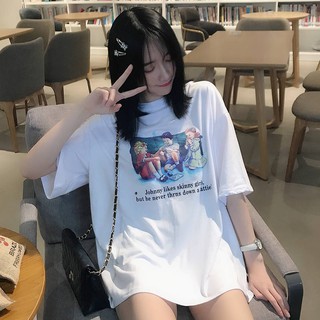 GAKKI เสื้อยืด เสื้อยืดแขนสั้น เสื้อยืดน่ารัก เสื้อยืดผู้หญิง สไตล์เกาหลี Oversize คอกลม เสื้อoversize พร้อมส่ง