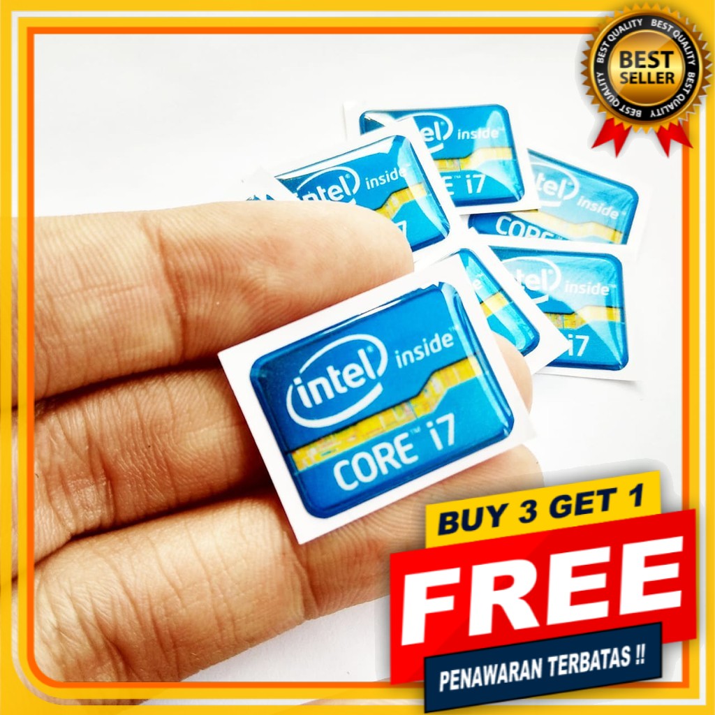 INTEL CORE I7 EMBLEM FLEXIBLE RAISED RESIN สติ๊กเกอร์ PC สติ๊กเกอร์ CASING อุปกรณ์เสริม