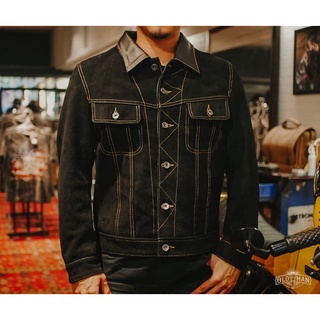 เสื้อหนังแท้ Russell หนังกลับ Oldman แท้ 100%