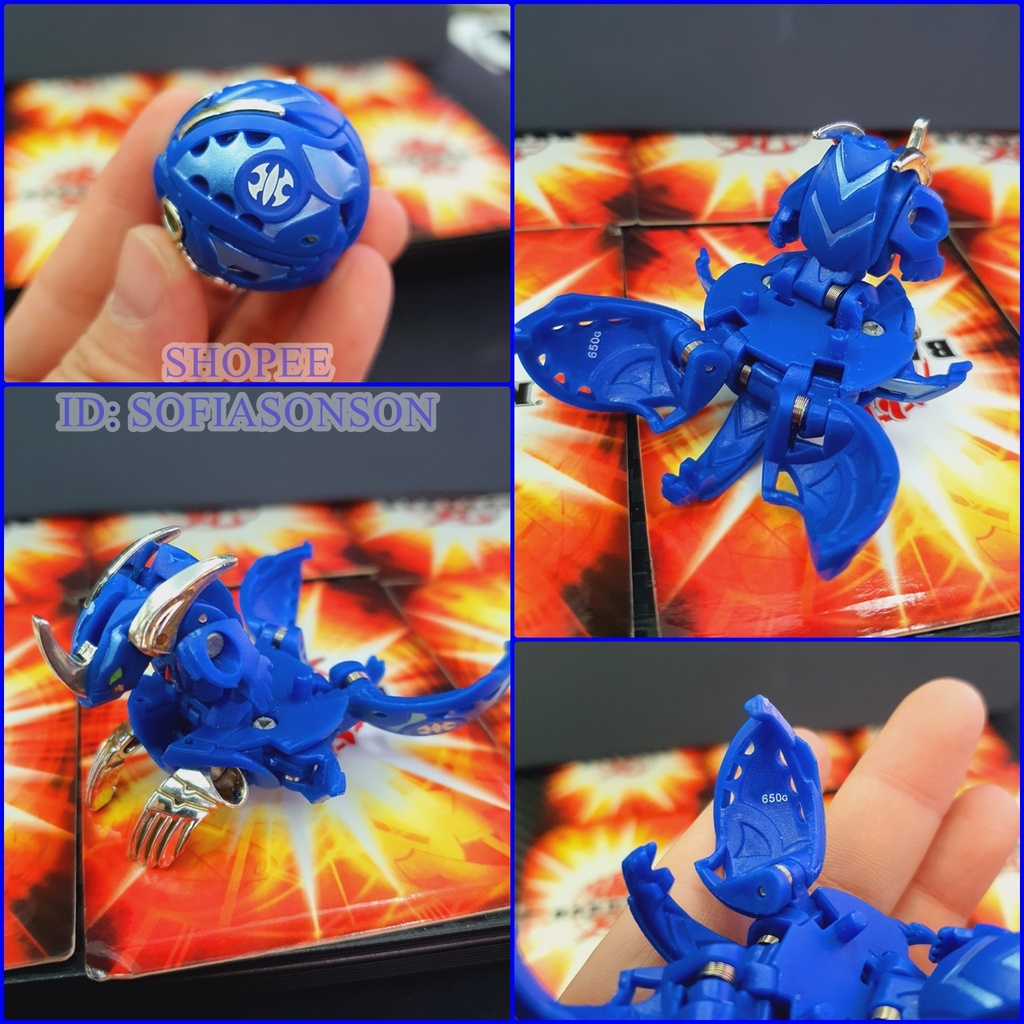 RARE Bakugan Blue Dragon Silver Horn Dragonoid 650G - บาคุกัน ดรากอนนอยด์ ธาตุน้ำ น้ำเงิน เขาเงิน No Package