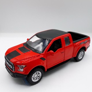 โมเดลรถยนต์ FORD OFF-ROAD DIECAST  ทำจากเหล็ก สัดส่วน 1:32 ประตู แดง