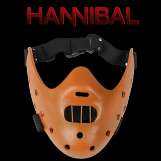 Mask หน้ากาก Hannibal Lecter ฮันนิบาล เล็กเตอร์ วัสดุ ไฟเบอร์กลาส ป้องกัน สำหรับใส่ สยองขวัญ สุดโหด 
หมวก Marvel DC