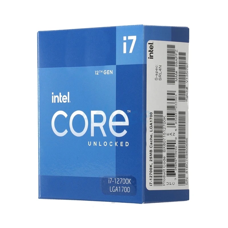 Intel Core i7-12700K (2.7 - 5.0 GHz / 12C 20T / Cache 25M / UHD770 / No ...