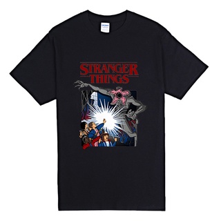 STRANGER THINGS เสื้อยืดคอกลม เสื้อยืด STRANGER THINGSเสื้อยืด Oversize Street national tideแขนสั้นเสื้อยืด