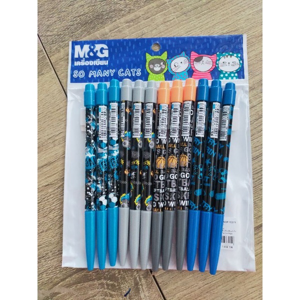 ปากกาลูกลื้น ลายการ์ตูน 0.7mm M&G แท้ 100 % 12 ด้าม ABP888S1