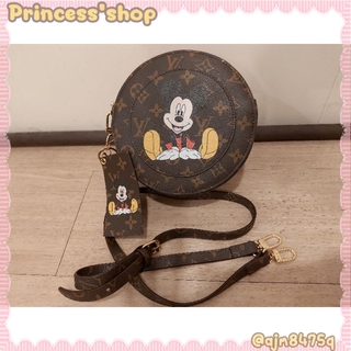 Princessshop กระเป๋าหลุยส์ทรงกลมมิกกี้เม้าส์8" ราคาSALE