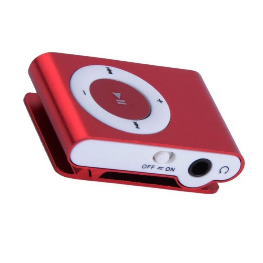 MD Mini Clip MP3 Player Music Speaker เครื่องเล่น MP3 ขนาดพกพา(สีแดง)