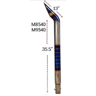 ท่อรถไถซิ่ง ท่อไอเสีย สแตนเลส 304 รถไถคูโบต้า M8540-M9540​