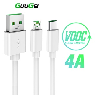 Guugei สายชาร์จ USB C Type C 4A ชาร์จเร็ว สําหรับ OPPO VOOC Flash