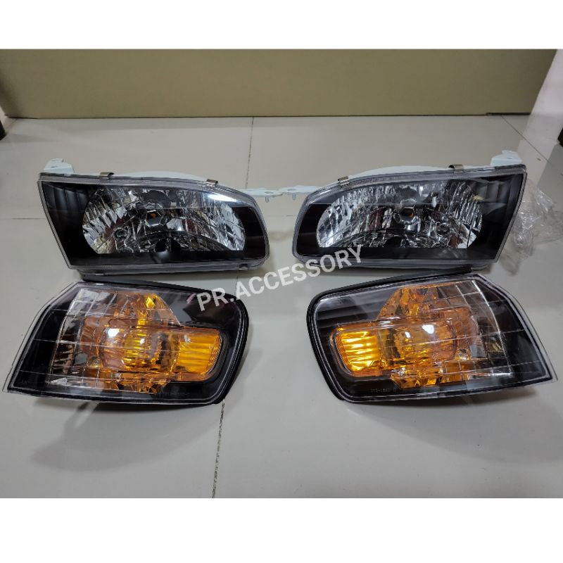 ไฟหน้า TOYOTA COROLLA โคมดำ โคมเพชร AE110 AE111 1996-1998