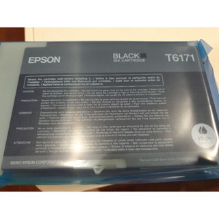 [ลด 80บ. โค้ด ENTH119]Epson T617100 ตลับหมึก สีดำ ของแท้ (T6171) ปี 2017-2014