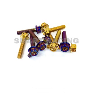 น็อต 8X60 หัวเจาะ ทอง / น้ำเงิน / สีเลส​ (เทียบเท่าน็อตเบอร์12)​ (ราคาต่อ 1 ตัว)