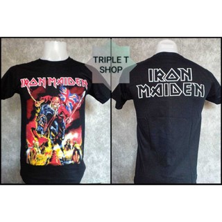 เสื้อยืดผ้าฝ้าย เสื้อยืดคอกลม สกรีนลาย IRON MAIDEN เสื้อยืด สินค้าขายดี เสื้อสกรีน เสื้อคอกลม ผ้า Cotton 100% พร้อมส่ง O